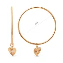 Серьги конго из красного золота с фианитами