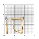 Серьги из красного золота с бриллиантами