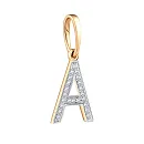 Подвеска из красного золота с бриллиантами