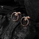 Серьги пусеты из красного золота