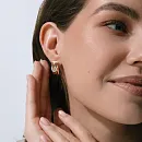 Серьги из красного золота с фианитами