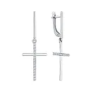 Серьги из белого золота с бриллиантами