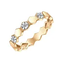 Кольцо из красного золота с бриллиантами