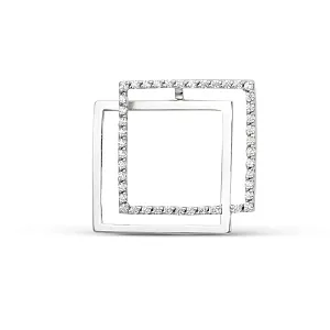 Подвеска из белого золота с фианитами