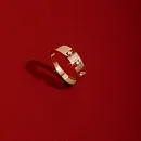 Кольцо из красного золота с фианитами