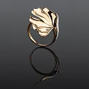 Кольцо из красного золота с фианитами