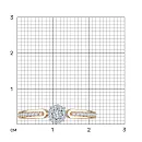 Кольцо из красного золота с бриллиантами