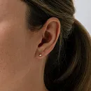 Серьги пусеты из красного золота с бриллиантами