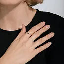 Кольцо из красного золота с фианитами