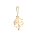 Подвеска из красного золота с фианитом