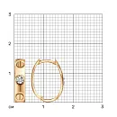 Серьги из красного золота с бриллиантами