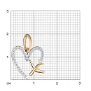 Подвеска из красного золота с фианитами