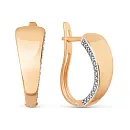 Серьги из красного золота с фианитами