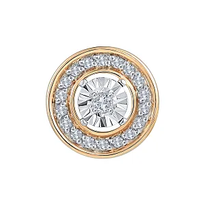 Подвеска из красного золота с бриллиантами