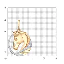 Подвеска из красного золота с фианитами