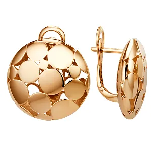 Серьги из красного золота