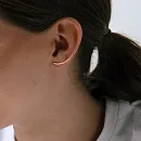 Серьги каффы из красного золота
