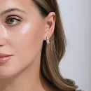 Серьги из красного золота с фианитами