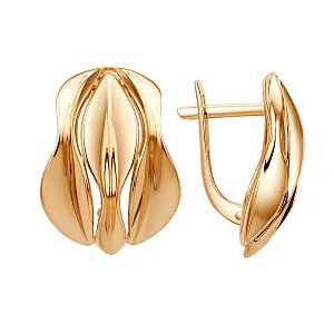 Серьги из красного золота