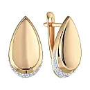 Серьги из красного золота с фианитами