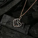 Подвеска из красного золота с фианитами