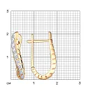 Серьги из красного золота с фианитами