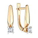 Серьги из красного золота с бриллиантами