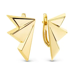 Серьги из желтого золота