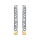 Серьги из красного золота с бриллиантами