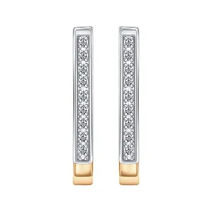 Серьги из красного золота с бриллиантами