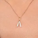 Подвеска из красного золота с фианитами