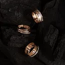 Кольцо из красного золота с фианитами