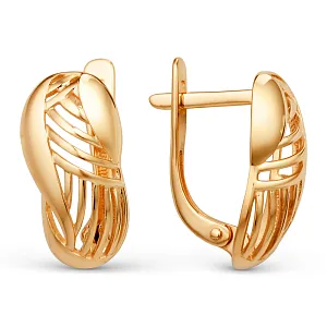 Серьги из красного золота