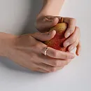 Кольцо из красного золота с фианитами