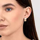 Серьги из красного золота с фианитами