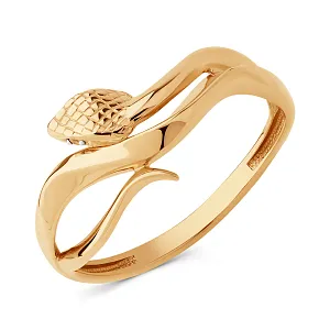 Кольцо из красного золота с фианитами