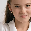 Серьги детские из красного золота