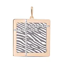 Подвеска из красного золота с фианитами