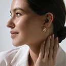 Серьги из красного золота с фианитами