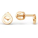 Серьги пусеты из красного золота