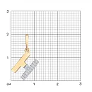 Подвеска из красного золота с фианитами