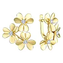 Серьги из желтого золота с бриллиантами