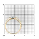 Кольцо из красного золота с бриллиантом