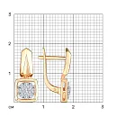 Серьги из красного золота с бриллиантами