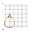 Кольцо из красного золота с бриллиантом