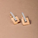 Серьги из красного золота с фианитами
