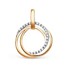 Подвеска из красного золота с фианитами