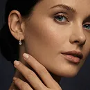 Серьги из красного золота с бриллиантами