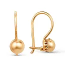 Серьги детские из красного золота