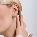 Серьги из красного золота с фианитами